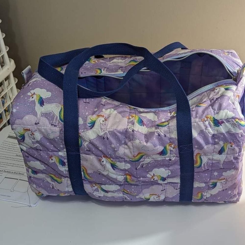 Whimsical Unicorn Travel Bag in Lavender